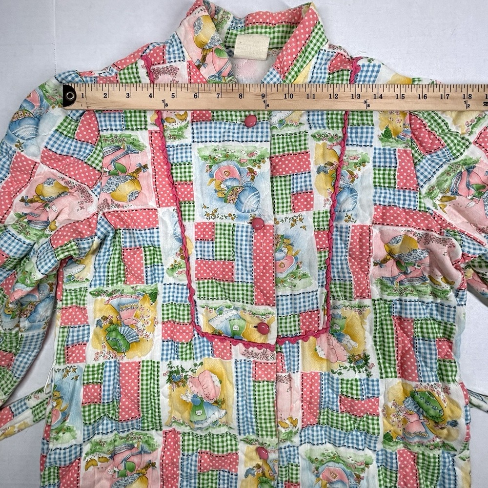 VTG Holly Hobby Quilted Robe Housecoat WOMENS‎ 14* Long Full Button Colorful GUC - Picture 5 of 13